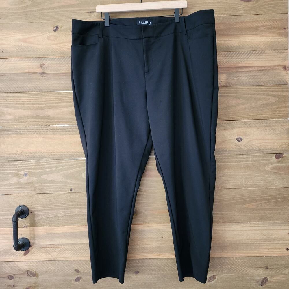Eloquii black dress chino‎ pants womens size 24R